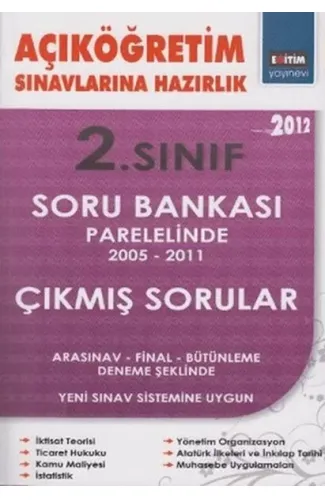 2. Sınıf Açıköğretim Sınavlarına Hazırlık