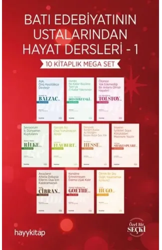 Batı Edebiyatının Ustalarından Hayat Dersleri - 1 (10 Kitap)