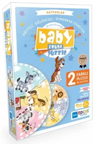 Blue Focus Hayvanlar - Baby Round Puzzle