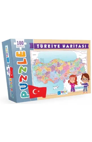 Blue Focus Türkiye Haritası - Puzzle 100 Parça