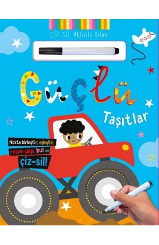 Çiz – Sil Aktivite Kitabı Güçlü Taşıtlar