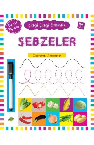 Çizgi Çizgi Etkinlik - Sebzeler (4+ Yaş)