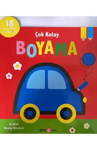 Çok Kolay Boyama Arabalı Resim Kitabım