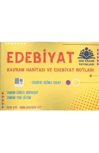 Çöz Kazan Edebiyat Kavram Haritası ve Notları (Yeni)