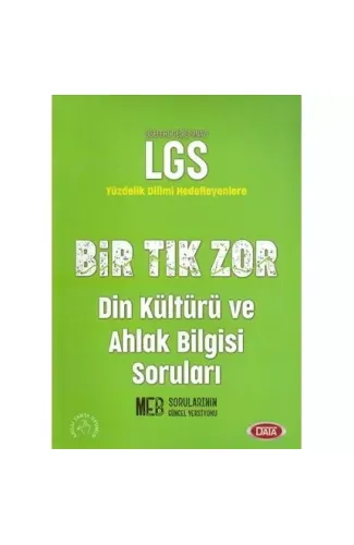 Data 8. Sınıf LGS Bir Tık Zor Din Kültürü ve Ahlak Bilgisi Soruları