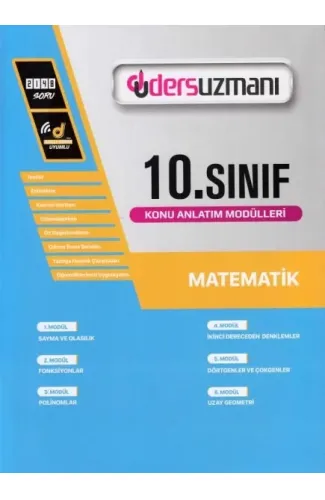 Ders Uzmanı 10. Sınıf Matematik Konu Anlatım Modülleri (Yeni)