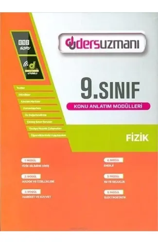 Ders Uzmanı 9. Sınıf Fizik Konu Anlatım Modülleri (Yeni)