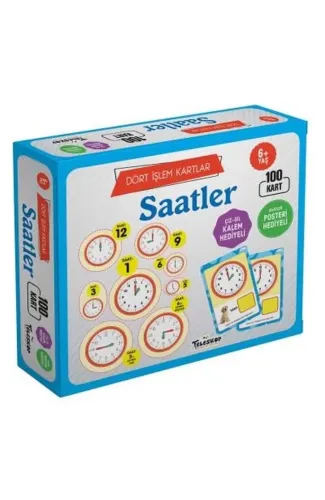 Dört İşlem Kartlar Saatler 6 Yaş 100 Kart