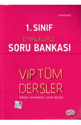 Editör 1. Sınıf VİP Tüm Dersler Etkinliklerle Soru Bankası Kırmızı Kitap (Yeni)