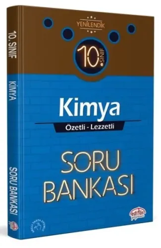 Editör 10. Sınıf Kimya Özetli Lezzetli Soru Bankası