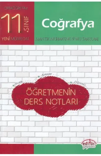 Editör 11. Sınıf Coğrafya Öğretmenin Ders Notları