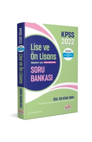 Editör 2022 KPSS Lise ve Ön Lisans Adayları İçin Özel Tek Kitap Soru Bankası
