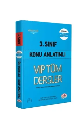 Editör 3. Sınıf VIP Tüm Dersler Konu Anlatımlı Mavi Kitap