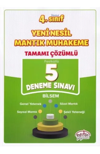 Editör 4. Sınıf Tamamı Çözümlü 5 Deneme