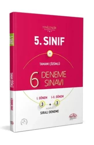 Editör 5. Sınıf 6 (3+3) Deneme Sınavı Tamamı Çözümlü (YENİ)