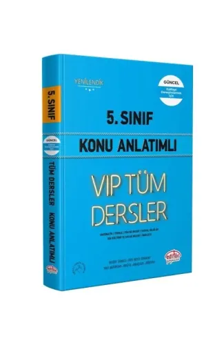 Editör 5. Sınıf VIP Tüm Dersler Konu Anlatımı Mavi Kitap