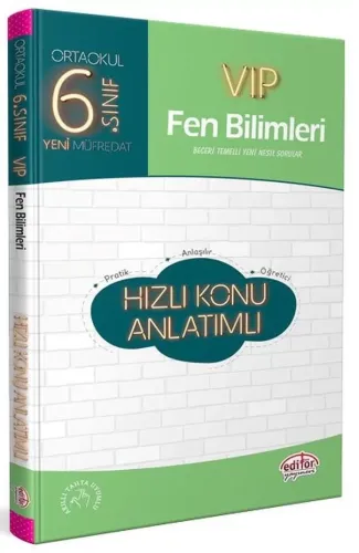 Editör 6. Sınıf VIP Fen Bilimleri Hızlı Konu Anlatımlı (Yeni)