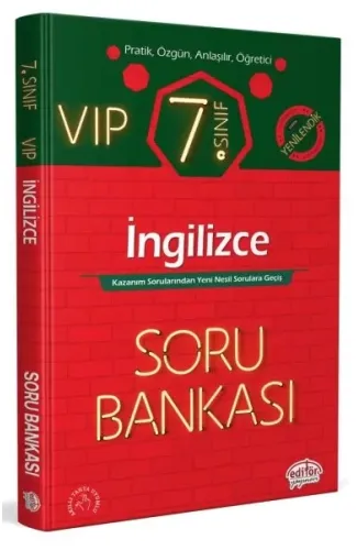 Editör 7. Sınıf VIP İngilizce Soru Bankası