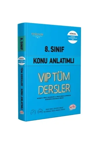 Editör 8. Sınıf VIP Tüm Dersler Konu Anlatımlı Mavi Kitap