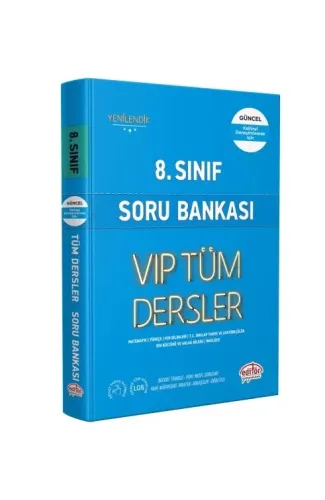 Editör 8. Sınıf VIP Tüm Dersler Soru Bankası Mavi Kitap