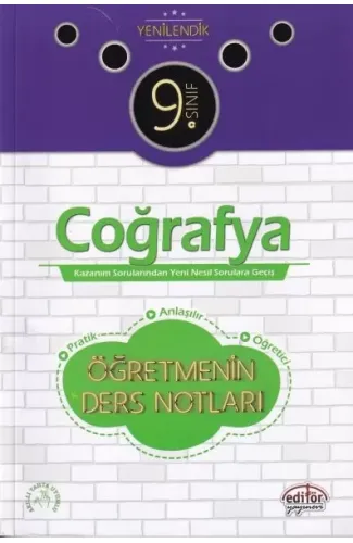 Editör 9. Sınıf Coğrafya Öğretmenin Ders Notları