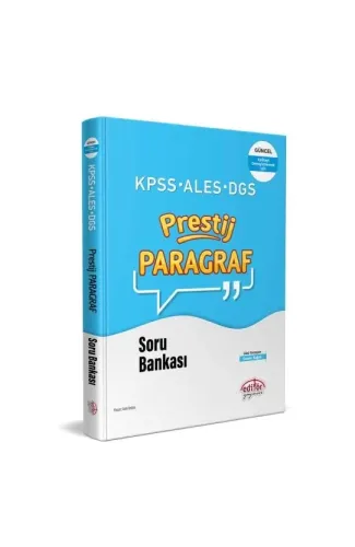 Editör KPSS-ALES-DGS Prestij Paragraf Soru Bankası