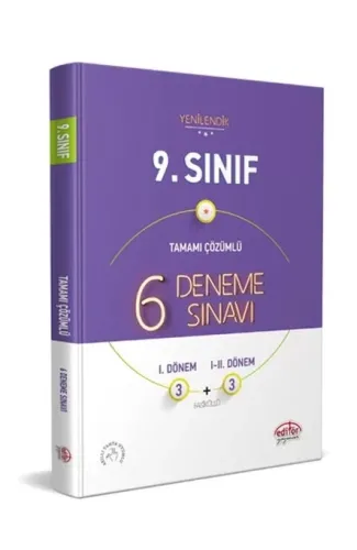 Editör Yayınevi 9. Sınıf 6 (3+3) Deneme Sınavı Tamamı Çözümlü