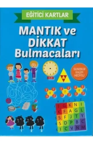 Eğitici Kartlar Mantık ve Dikkat Bulmacaları
