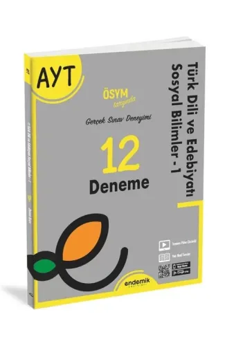 Endemik  AYT Türk Dili ve Edebiyatı Sosyal Bilimler 12 Deneme Sınavı