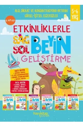 Etkinliklerle Sağ Beyin Sol Beyin Geliştirme (5-6 Yaş) 6 Kitap Takım