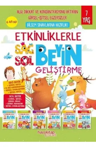 Etkinliklerle Sağ Beyin Sol Beyin Geliştirme (7 yaş) 6’lı Set