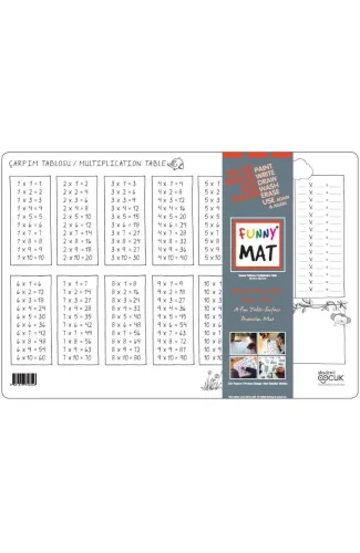 Funny Mat - Çarpım Tablosu 33,5x48cm