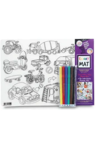 Funny Mat - Korsanlar Ve Araçlar 6'Lı Kalem Hediyeli 25 x 35 cm