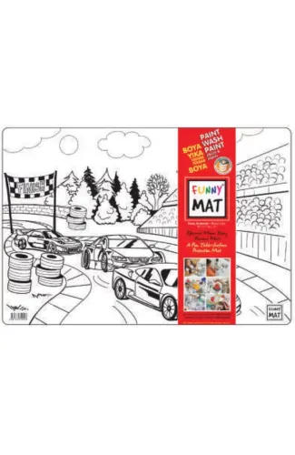 Funny Mat - Yarış Arabaları 33,5x48cm