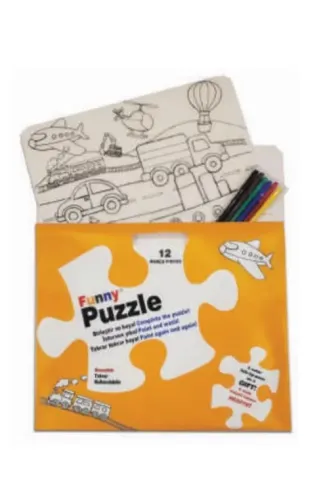 Funny Mat Puzzle - Taşıtlar 30x40cm