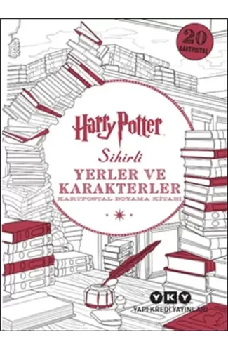 Harry Potter Sihirli Yerler ve Karakterler - Kartpostal Boyama Kitabı