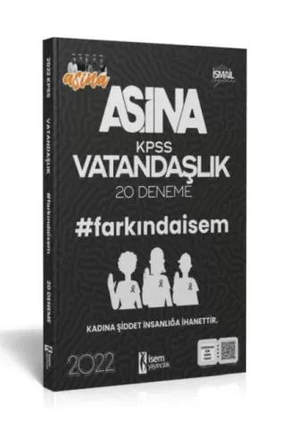 İsem Yayıncılık 2022 Aşina Farkındaİsem KPSS Vatandaşlık 20 Deneme