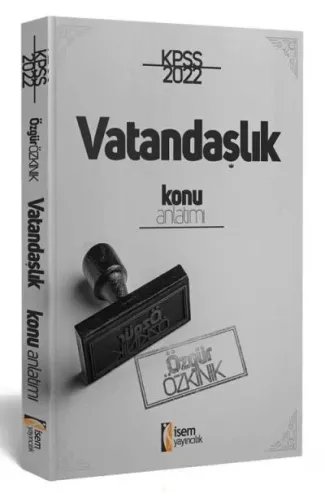 İsem Yayıncılık 2022 KPSS Vatandaşlık Konu Anlatımı