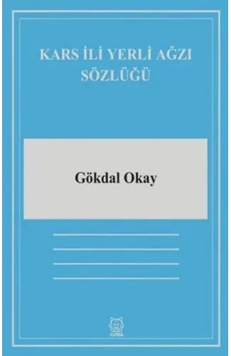 Kars İli Yerli Ağzı Sözlüğü