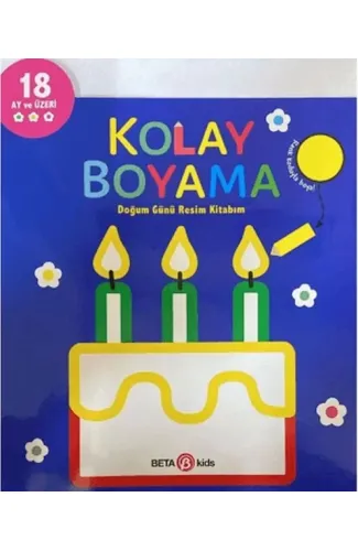 Kolay Boyama Doğum Günü Resim Kitabım