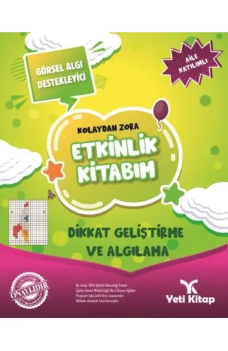 Kolaydan Zora Etkinlik Kitabım - Dikkat Geliştirme ve Algılama