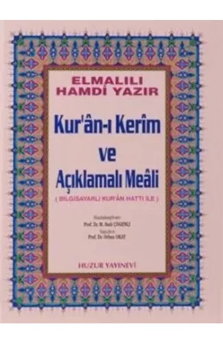 Kuranı Kerim ve Açıklamalı Meali Bilgisayar Hatlı Cami Boy