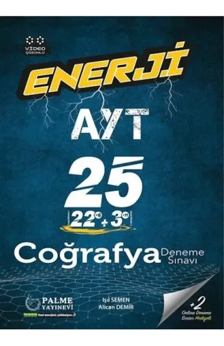 Palme 2022 AYT Coğrafya Enerji 25 Deneme Sınavı Video Çözümlü