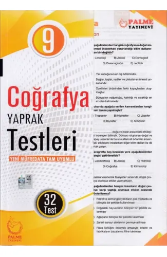 Palme 9.Sınıf Coğrafya Yaprak Test (Yeni)