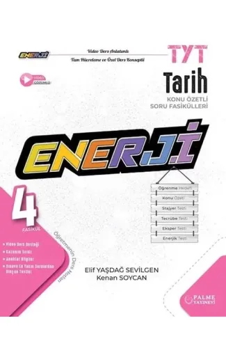 Palme Tyt Enerji Tarih Konu Özetli Soru Fasikülleri (4 Fasikül)
