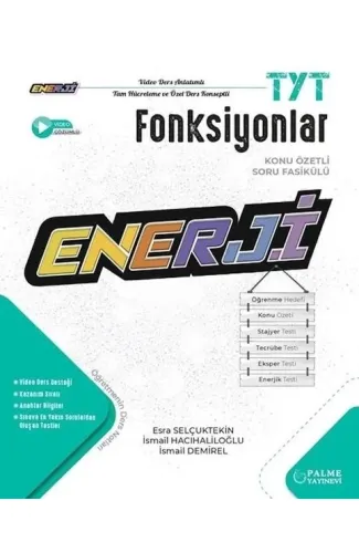Palme Yayınevi Enerji TYT Fonksiyonlar Konu Özetli Soru Fasikülü