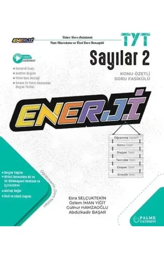 Palme Yayınevi Enerji TYT Sayılar 2 Konu Özetli Soru Fasikülü