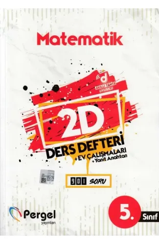 Pergel 5. Sınıf Matematik 2D Ders Defteri + Ev Çalışmaları (Yeni)