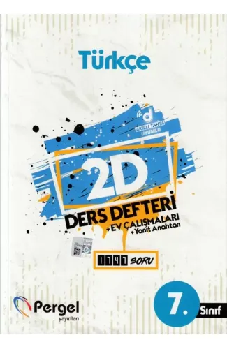 Pergel 7. Sınıf Türkçe 2D Ders Defteri + Ev Çalışmaları (Yeni)