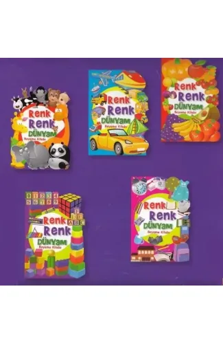 Renk Renk Dünyam Boyama Kitabı (5 Kitap)